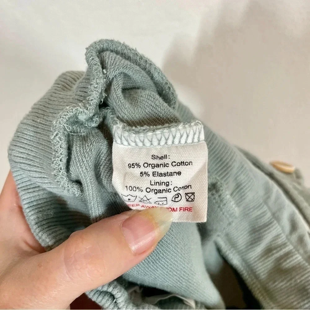 Jamie Kay Mason organic Cotton Playsuit One Piece Jumper in Lake Sea Green